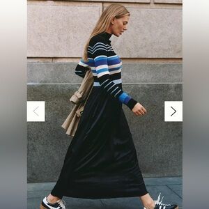 The Thea Long-Sleeve Twofer Maxi Dress